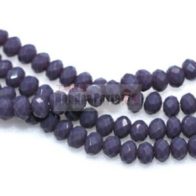 ボタンカットグラスビーズ 11ダークパープル 3×4mm(1連/45cm)