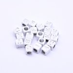 アクリルキューブアルファベットビーズ シルバー6×6mm【2900-3000ヶ】