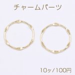 チャームパーツ フレーム デザイン 1穴 33×34mm ゴールド【10ヶ】