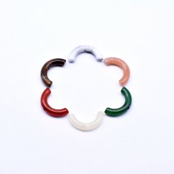 アクリルビーズ 半リング ビーズパーツ11×21mm 【100ヶ】