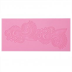 シリコンモールド レジンモールド 花のデザインdiy食品グレードシリコーン型ピンク 75x165mmmm【1ヶ】