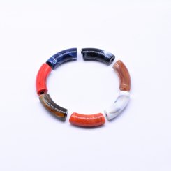 アクリルビーズ カーブ円筒形 14×35mm【100ヶ】