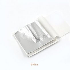 シリコンモールドDIYエポキシ充 填 金 箔 紙 シルバー 90x90mm【2ヶ】