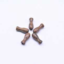 ウッドビーズ 花瓶 ダークブラウン 5×13mm【500g（約3570ヶ）】