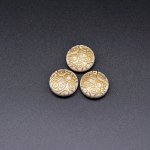 アクリルビーズ アンティーク調 コイン 9×21mm ベージュ【500g（約230ヶ）】