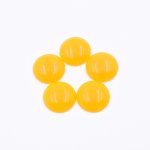 樹脂貼付けパーツ 円形 20x20mm イエロー【50ヶ(約79g)】