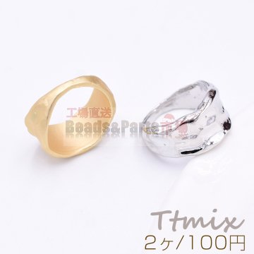 ファッションリング 指輪 甲丸リング 月型 幅約10.5mm【2ヶ】