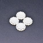 アクリルパーツ デコパーツ 花型 パール風 4×15mm 【100ヶ】