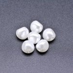 ABS製 パールビーズ 不規則 パールホワイト 7×8mm 【100ヶ】