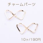 チャームパーツ リボンフレーム 20×39mm ゴールド【10ヶ】