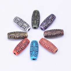 アクリルビーズ アンティーク調 ライス オーバル 11×25mm【500g】