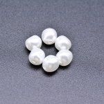 ABS製 パールビーズ 丸型 パールホワイト 6×6mm 【100ヶ】