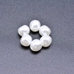 ABS製 パールビーズ 丸型 パールホワイト 6×6mm 【100ヶ】
