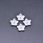 アクリルビーズ フラワー 五弁花 パールホワイト 3×12mm 【100ヶ】