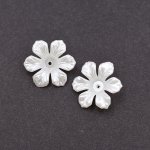 アクリルビーズ フラワー 6弁花 26x26mm ホワイト【50ヶ】