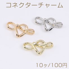 コネクターチャーム ハート型 13×24mm ゴールド（10ヶ）