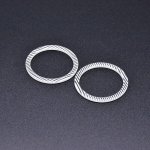 アクリルパーツ リング 半クリア ストライプ ホワイト4×39mm【50ヶ】