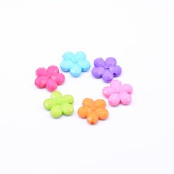 アクリルビーズ 五弁花 カット カラーミックス 3×13mm 【500g（約1428ヶ）】