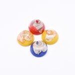 樹脂貼付けパーツ 円形 シェル封入 23x20mm 【50ヶ(約263g)】