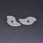 アクリルチャーム 不规则 半クリア ストライプ ホワイト 22×39mm【50ヶ】