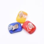 樹脂貼付けパーツ 長方形 シェル封入 33x23mm 【50ヶ(約443g)】