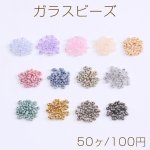 ガラスビーズ ピーナッツ型 2.5×4mm（50ヶ）