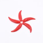 樹脂貼付けパーツ 角形 50x12mm レッド【50ヶ(約132g)】