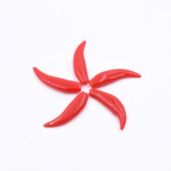 樹脂貼付けパーツ 角形 50x12mm レッド【50ヶ(約132g)】