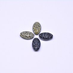 アクリルビーズ アンティーク調 オーバル 13×22mm【500g】