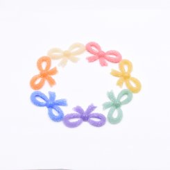 樹脂貼付けパーツ リボン 49x27mm 【20ヶ(約56g)】