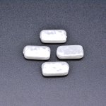 ABS製 パールビーズ 長方形 パールホワイト 9×17mm 【100ヶ】