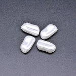 ABS製 パールビーズ 不規則 パールホワイト9×17mm 【100ヶ】
