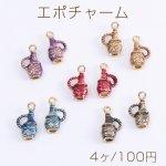 エポチャーム メタルチャーム フラゴンチャーム ゴールド 10×19mm（4ヶ）