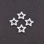 アクリルパーツ 星形 パール風 12x12mm ホワイト【50ヶ】