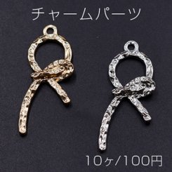 チャームパーツ リボン 1カン 16×40mm【10ヶ】
