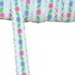 3お花のチロルテープ 幅11mm ホワイト(5ヤード)