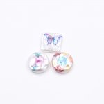 アクリルビーズ 幾何形状 16x16mm ホワイト【50ヶ】