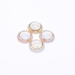 デコパーツ アクリルパーツ 丸型 アクリルストーン貼り ピンクゴールド 5×17mm 【100ヶ】