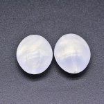 アクリルビーズ オーバル ラメ入り ホワイト 20×24mm【100ヶ】