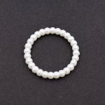 アクリルパーツ 円形 パール風 39x39mm ホワイト【50ヶ】