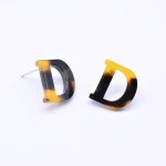 アクリルピアス D型 琥珀色 14×15mm【20ヶ】