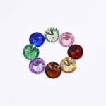 アクリルラインストーン 円形 18x18mm 全8色【50ヶ(約50g)】