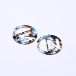 アクリルパーツ 丸型 ブルー+ブラック 2×36mm【50ヶ】