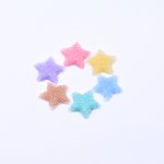 樹脂カボション デコパーツ 星型 貼付けパーツ つぶつぶ 22×22mm【20ヶ(約22g】