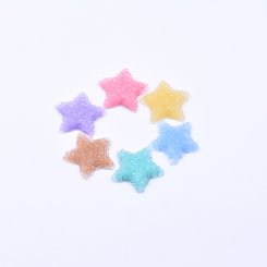 樹脂カボション デコパーツ 星型 貼付けパーツ つぶつぶ 22×22mm【20ヶ(約22g】