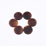 樹脂貼付けパーツ 円形 19x2mm ブラウン【50ヶ(約41.5g)】