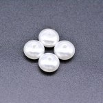 ABS製 パールビーズ 丸型 パールホワイト 6×10mm 【100ヶ】