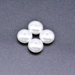 ABS製 パールビーズ 丸型 パールホワイト 6×10mm 【100ヶ】