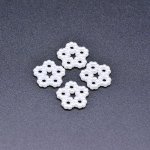 アクリルパーツ デコパーツ 花型 パール風 ホワイト2×13mm【100g（約500ヶ）】
