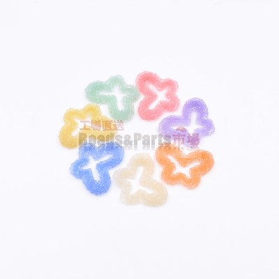 樹脂貼付けパーツ 蝶 バタフライ 30x22mm【20ヶ(約28g)】
